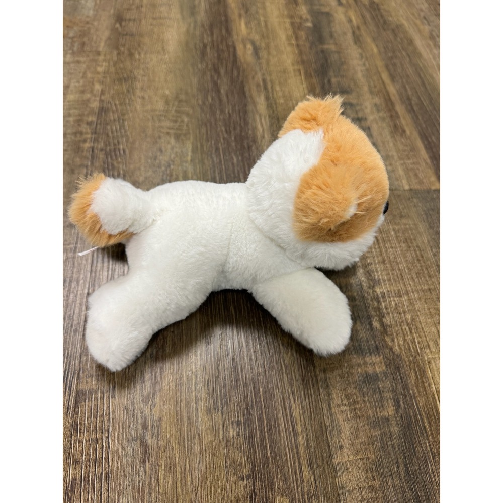 Aurora World‎ White Tan Dog Plush Stuffed Animal Floppy Lying Puppy 8x5 Inch - Picture 9 of 13